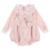 Picture of Miss P Hand Smocked L/S Bubble Romper & Bow Set - Pink Check