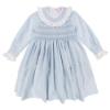 Picture of Miss P Hand Smocked L/S Dress & Bow Set - Blue Check