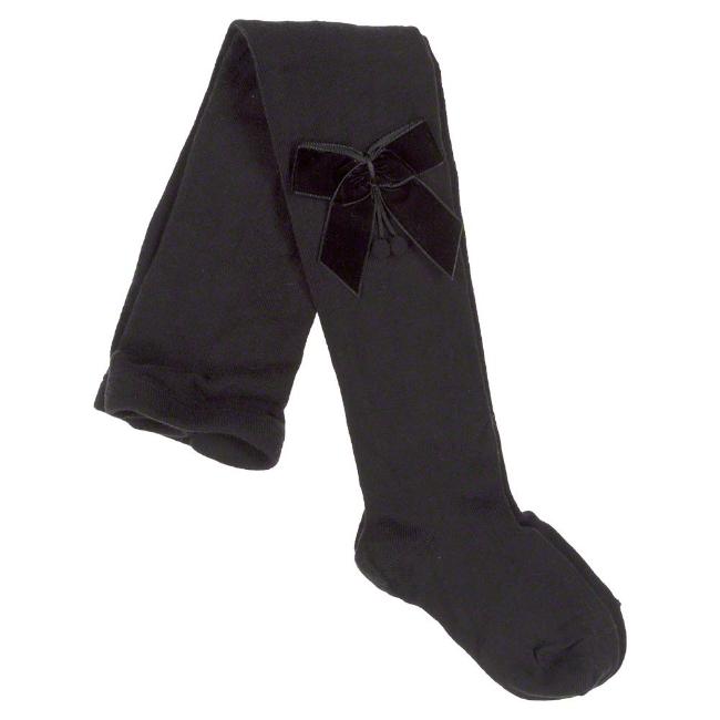 Picture of Condor Socks Tights With Velvet Bow - Black