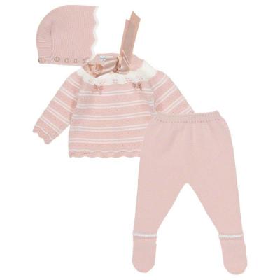 Picture of Carmen Taberner Baby 3 Piece Scallop Set - Pink