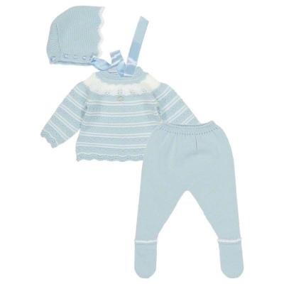 Picture of Carmen Taberner Baby 3 Piece Scallop Set - Blue