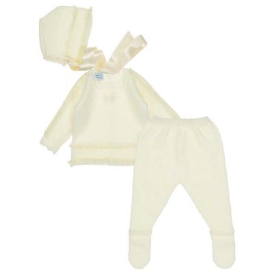Picture of Carmen Taberner Baby 3 Piece Lace Trim Set - Ivory