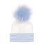 Picture of Pom Pom Envy Baby Stripe Single Pom - White Blue