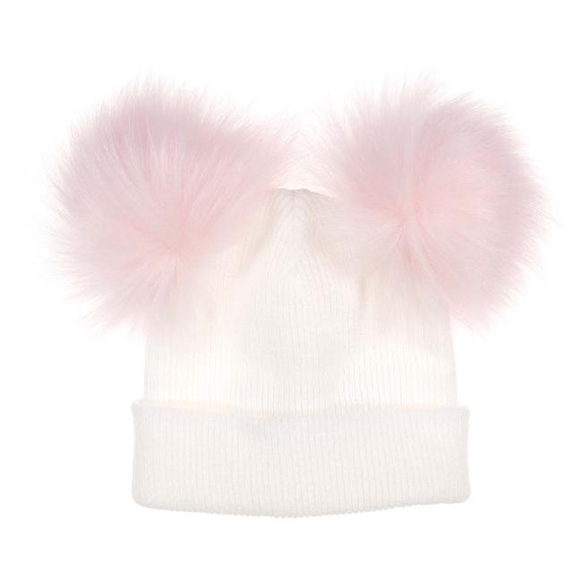 Picture of Pom Pom Envy Baby Double Pom - White Pink
