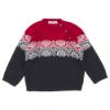Picture of Loan Bor Toddler Boy Knitted Snowflake Sweater - Red Navy