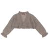 Picture of Loan Bor Girl Knitted Scallop Bolero Cardigan - Camel