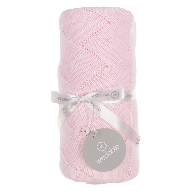 Picture of Wedoble Cotton Knit Baby Blanket - Pink
