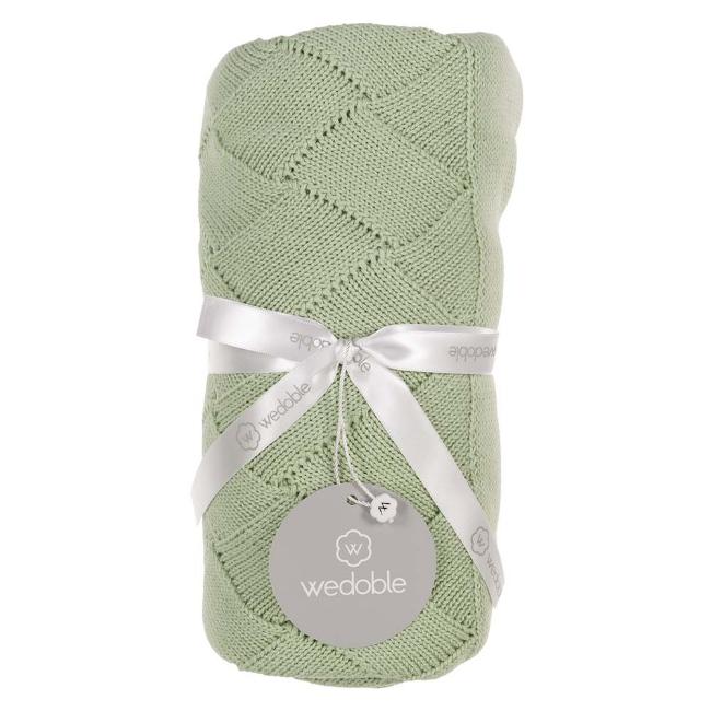 Picture of Wedoble Cotton Knit Baby Blanket - Green