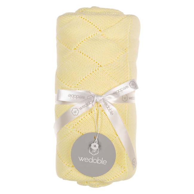 Picture of Wedoble Cotton Knit Baby Blanket - Lemon