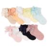 Picture of Meia Pata Openwork Ankle Sock Grosgrain Back Bow - Peach