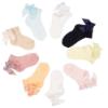 Picture of Meia Pata Openwork Ankle Sock Grosgrain Back Bow - Pale Pink