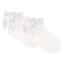 Picture of Meia Pata Openwork Ankle Sock Grosgrain Back Bow -White