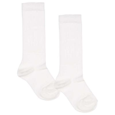 Picture of Meia Pata Traditional Fine Ribbed Knee Sock - White