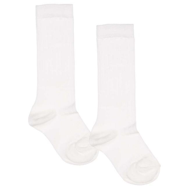 Picture of Meia Pata Traditional Fine Ribbed Knee Sock - White