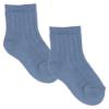 Picture of Meia Pata Boys Traditional Ribbed Ankle Sock- Azul Blue