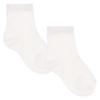 Picture of Meia Pata Boys Traditional Ribbed Ankle Sock- White