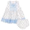 Picture of Eva Class Baby Girl Plumetti Polka Dress Panties Set - Blue White