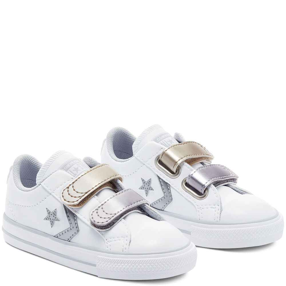 Converse Toddler Easy-On Star Player 2V Low Top - White Children's Designer & Shoes | Panache Kids Genuine Designerwear for Girls, Boys & Babies