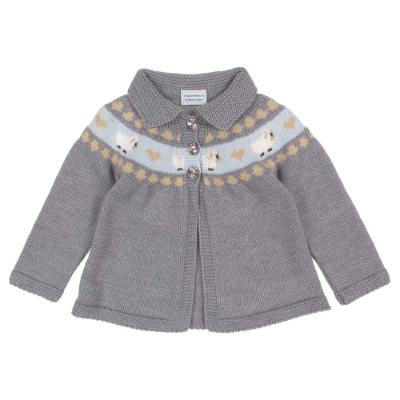 Picture of Carmen Taberner Knitted Long Cardigan - Grey Blue