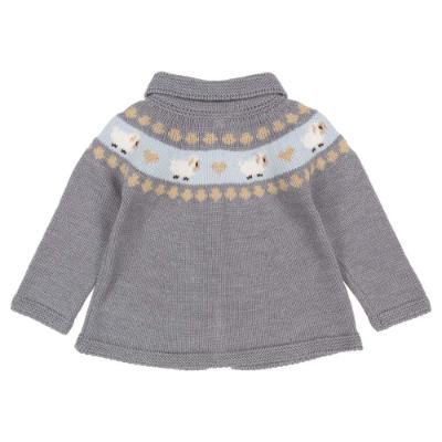 Picture of Carmen Taberner Knitted Long Cardigan - Grey Blue