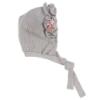 Picture of Carmen Taberner Knitted Ruffle Coat Bonnet Set - Grey Pink