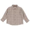 Picture of Loan Bor Boys Check Shirt Shorts Set - Beige
