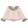 Picture of Loan Bor Girls Sweater Check Skirted Pantie Set - Beige Pink
