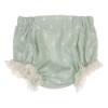 Picture of Carmen Taberner Girls Knitted Top Bonnet Jam Pants Set - Green White
