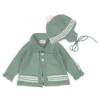 Picture of Carmen Taberner Knitted Jacket Bonnet  Set - Green White