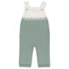 Picture of Carmen Taberner Knitted Dungarees - Green Ivory