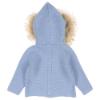 Picture of Carmen Taberner Cardigan With Faux Fur Trim Hood - Baby Blue