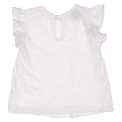 Picture of Babidu Girls Ruffle Sleeve Jersey Top - White