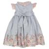 Picture of Miss P Smocked Bodice Ruffle Collar Tea Party Dress & Hairclip Set - Blue