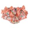 Picture of Miss P Smocked Top Ruffle Jam Pants Hairclip Set - Orange Floral