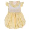 Picture of Miss P Smocked Bodice Ruffle Collar Romper Hairclip Set - Lemon