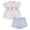Picture of Miss P Boys Traditional Smocked Carousel Buster Set - Blue Gingham