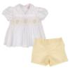 Picture of Miss P Boys Traditional Smocked Buster Set - Lemon White