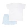 Picture of Rapife Boys T-Shirt & Gingham Shorts Set - White Blue