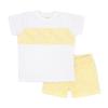 Picture of Rapife Boys T-Shirt & Gingham Shorts Set - White Yellow