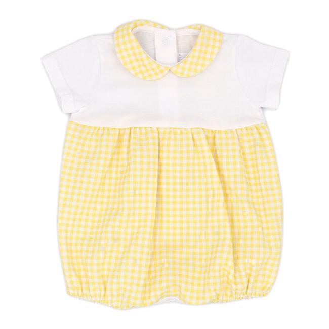 Picture of Rapife Baby Peter Pan Gingham Romper - Yellow