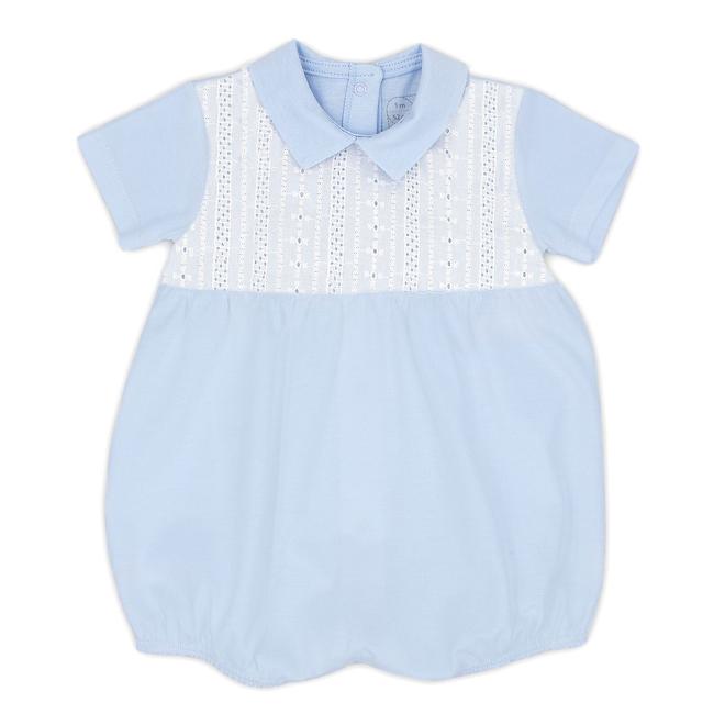 Picture of Rapife Baby Pointed Collar Short Sleeve Romper - Blue