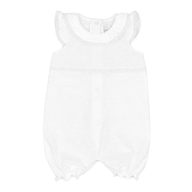 Picture of Rapife Baby Girls Ruffle Collar Romper - White