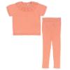 Picture of Wedoble Cobweb Collar Top & Ribbed Leggings Set - Coral Pink
