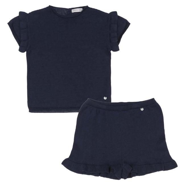 Picture of Wedoble Ruffle Top & Ruffle Shorts Set - Navy