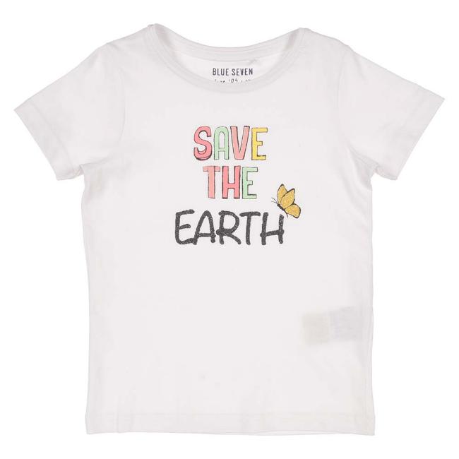 Picture of Blue Seven Girls Save The Earth Top - White Multi