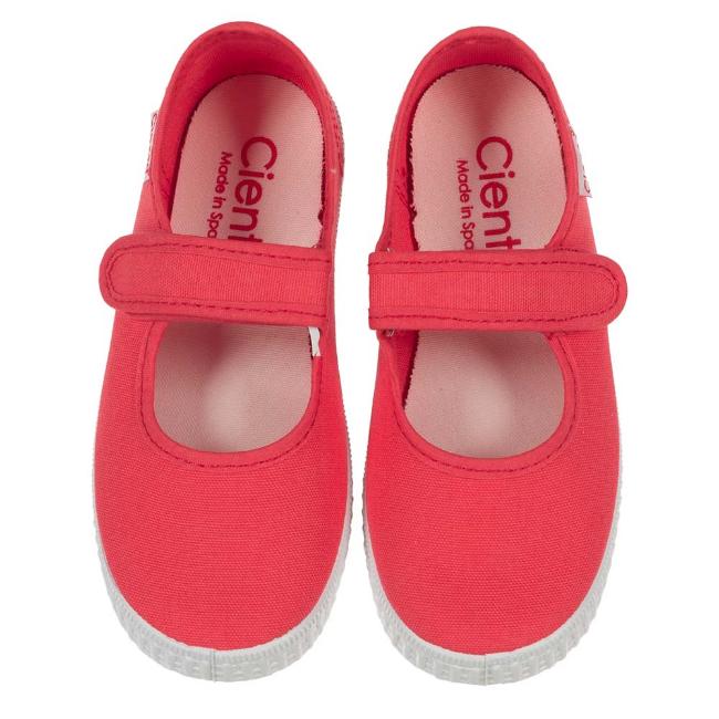 Picture of Calzados Cienta Canvas Mary Jane Shoe - Coral