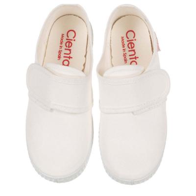 Picture of Calzados Cienta Easy On Single Strap Canvas Pump - White