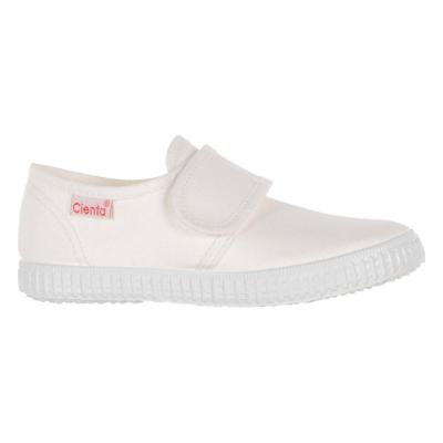 Picture of Calzados Cienta Easy On Single Strap Canvas Pump - White