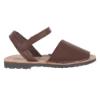 Picture of Calzados Cienta Peep Toe Napa Leather Sandal - Brown