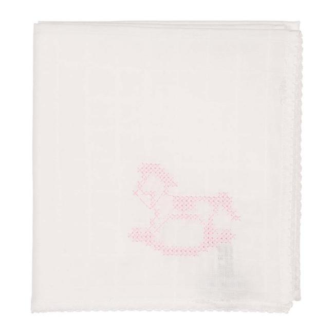 Picture of Wedoble Baby  Rocking Horse Cotton Muslin Swaddle - White Pink